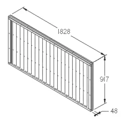 Forest Closeboard Fence Panels Golden Brown 6 X 3&apos; Pack Of 10 -Cheap Garden Spreader Store 9542X A3