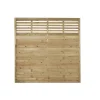 Forest Kyoto Slatted Top Fence Panels Natural Timber 6 X 6&apos; Pack Of 9 -Cheap Garden Spreader Store 9857K P